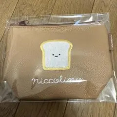 にっこりーノ　食パン　合皮刺繍ポーチ