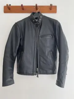 【激シブ】RBCシングルライダース レザージャケット ヴィンテージ加工 36 M RBC シングルライダース レザージャケット 本革 茶芯 グランジ