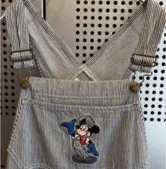 古着　ヴィンテージ　オーバーオール　ヒッコリーオーバーオール　Disney 派手