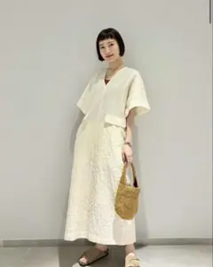 2025年最新】beauty&youth ワンピース ジャガードvネック