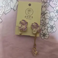【週末セール】axes femme ローズブーケ イヤリング ピンク