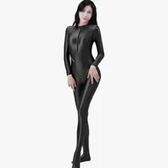 AMORESY 019 フロントジップ 全身タイツ