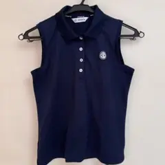 and per se ネイビー ノースリーブポロシャツ M