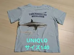 ユニクロ Tシャツ140 サメ柄