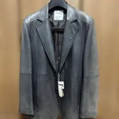 【期間限定】barassi グレー レザーブレザー
