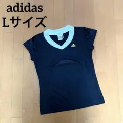 adidas クライマクール　UVケア VネックTシャツ 黒
