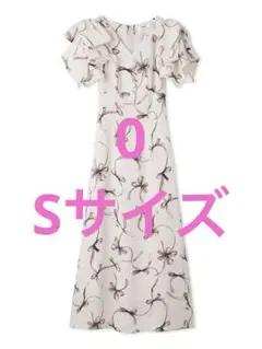 SNIDEL Sustainableリボンプリントワンピース PBEG 0 S