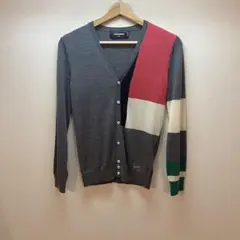 ディースクエアード/DSQUARED/Vネックニットカーディガン/マルチカラー