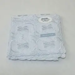 WEDGWOOD レースハンカチ　水色