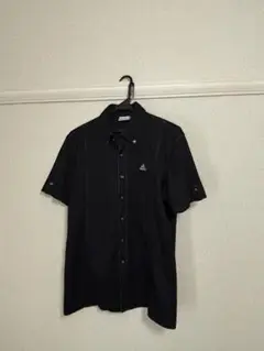 adidas 黒 ショートスリーブ シャツ L