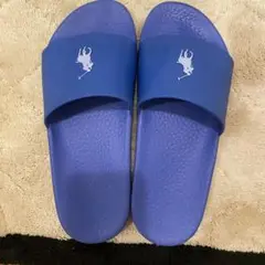 ラルフローレン　ポロ　サンダル　スリッパ　青