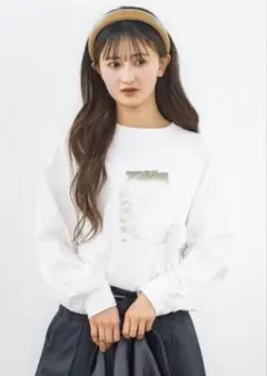 新品未使用 グローバルワーク アカヌケグラフィックT長袖・箔プリント160