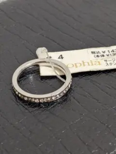 sophia サージカルステンレス　リング 4号　指輪　ストーン　ピンキーリング