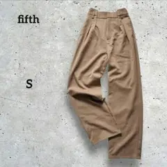fifth フィフス タック ワイドパンツ ベージュ ウエストゴム S