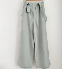 ナノユニバース　ヨーロピアンフラックス リネン2wayワイドパンツ