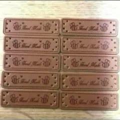 新品未使用　みつばち　合皮タグ　10枚　バンドメイドタグ