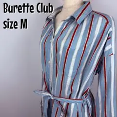 【0110】Burette Club ストライプ シャツワンピ M