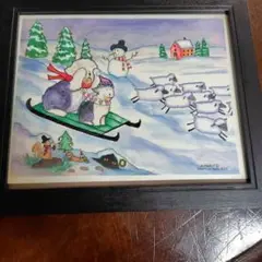 オールドイングリッシュシープドッグの水彩画②