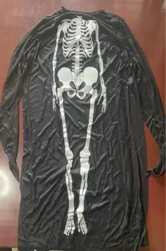 骸骨プリント ハロウィンコスチューム ➕手袋付き