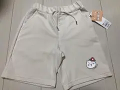 新品GUちいかわ キッズ　スウェットハーフパンツ　ちいかわ　ナチュラル120