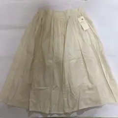 新品　レディース　アースエコロジー　白　M 膝丈　フレアースカート