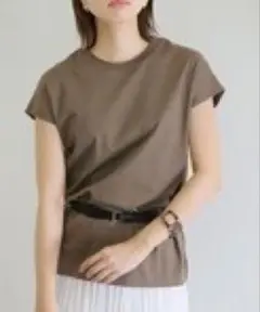 ラトータリテ　スムースクルーネックプルオーバー　フレンチスリーブ　Tシャツ