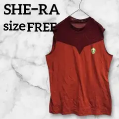 SHEーRA シーラ【FREE】ノースリーブTシャツ オレンジ