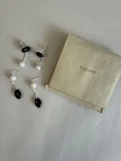 RAGBAG Dualism ロングピアス　訳ありオニキス