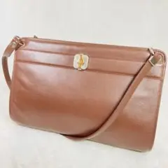 ✨美品✨クリスチャンディオール ショルダーバッグ 茶 オールレザー