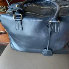ADMJ レザー ボストンバッグ 黒