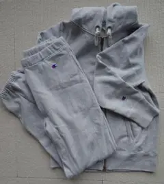 Champion グレー スウェットパンツ・パーカーセット