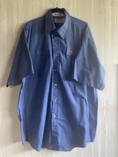 80s 刺繍入り 半袖ワークシャツ RED KAP