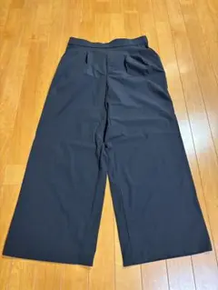 ワイドパンツ　ブラック　L