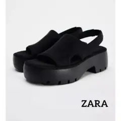 【新品未使用】 ZARA オープニングプラットフォームサンダル　25.5cm