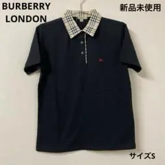 BURBERRY LONDONノバチェック半袖ポロシャツ バーバリーブラックS