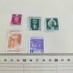銭単位切手　大正10年　郵便創始50年記念　4種完　ヒンジ跡等あり　8800円 銭単位切手 大正10年 郵便創始50年記念 4種完 ヒンジ跡