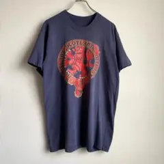 90s Scotland ウェルシュドラゴン　赤い竜　プリントTシャツ フェード