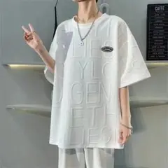 メンズ　レディース　半袖　Tシャツ　秋　ホワイト　白　厚手　ユニセックス　モード