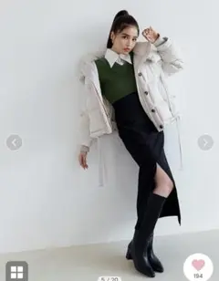 snidel ハイパーハイウェストスカート ブラック 0サイズ