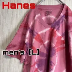 C969【Hanes】半袖タイダイTシャツ【L】総柄