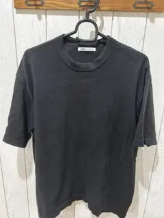 ZARA ブラック ニット　Tシャツ　EU M