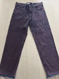 ダークパープル ストレートレッグ デニム　メンズ