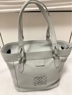 ロエベ フスタ トートバッグ アイスブルー アナグラム