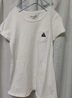 ホワイト 半袖Tシャツ ポケット付きМサイズ
