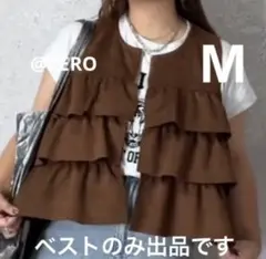 しまむら Helm Taiyou スエポンティアードベスト M ブラウン ジレ