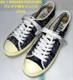 GU × MIHARA YASUHIRO バンダナ柄キャンバススニーカー27cm
