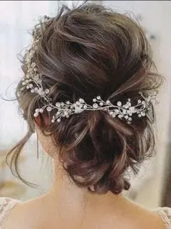 ウエディング ヘアアクセサリー ヘアピン パール クリスタル ビジュー 韓国