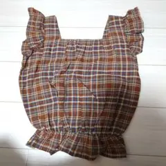 【新品タグ付き】INGNI ブラウン系チェック タンクトップ M