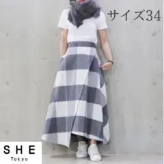 SHE tokyo elisa block check チェック スカート 34