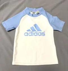 美品✴︎adidas ラッシュガード 白 水色